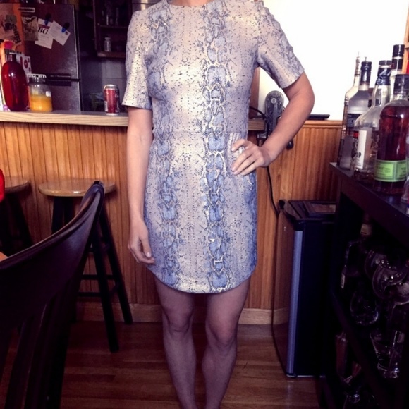 🎉Host Pick 🎉TOP SHOP Snake Skin Gold Metallic Dress size 4 - Picture 8 of 8